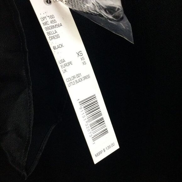 Gianni Bini Womens Bella Satin Crepe Bell Sleeve Ruffle Dress Black Size XS NWT - Picture 5 of 9